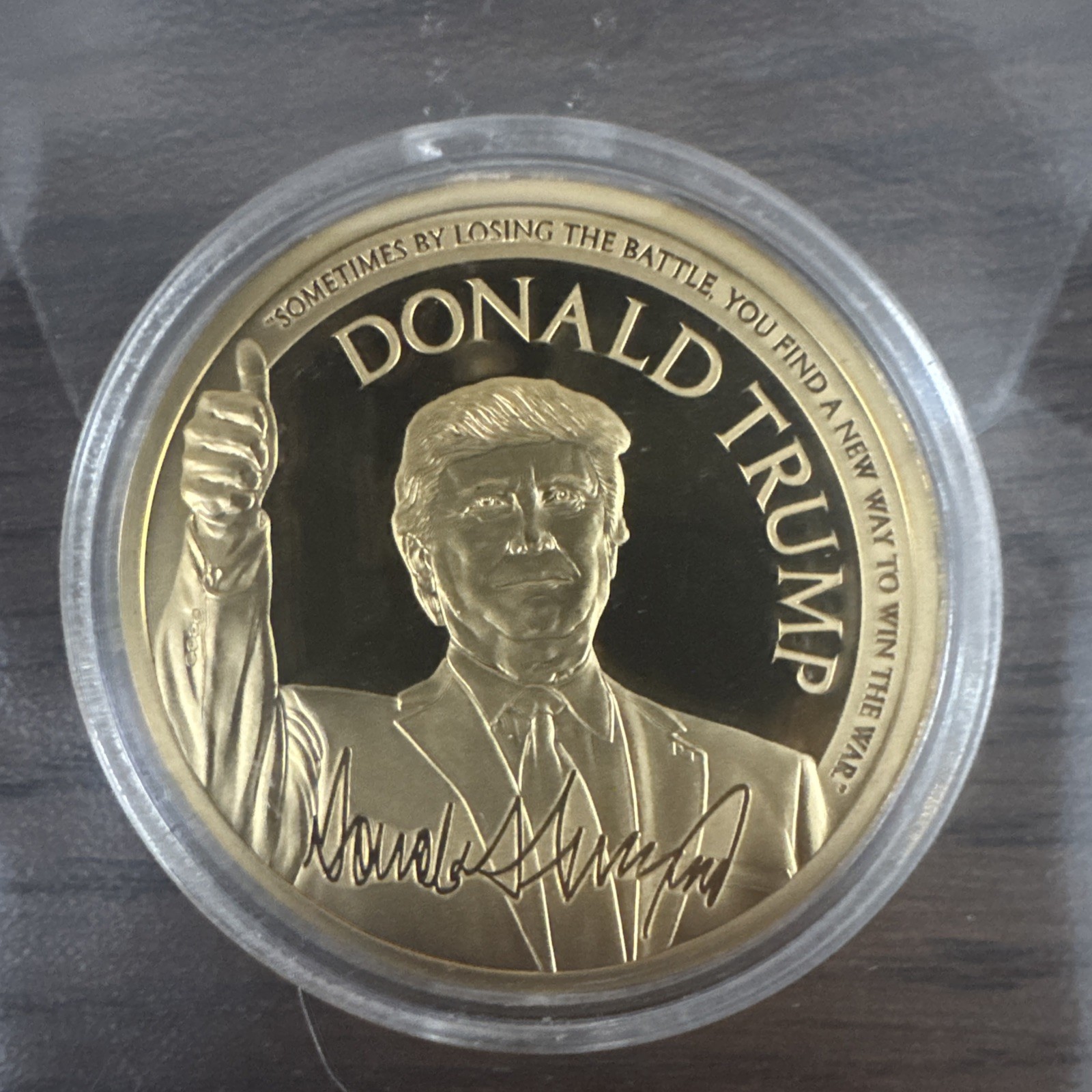 24K Gold Plated Collectible Coin Speeches Of Donald Trump American Mint