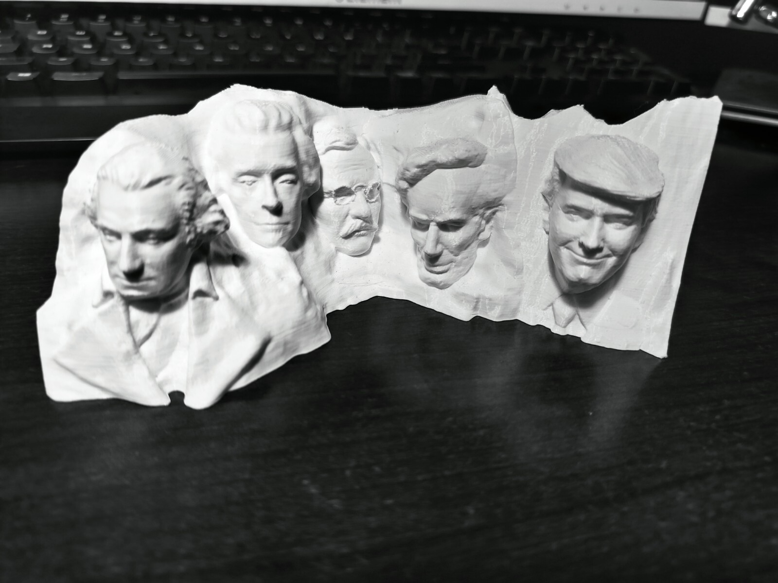 6″ Smiling President Donald Trump Mount Rushmore TrumpMore MAGA 3D Printed White