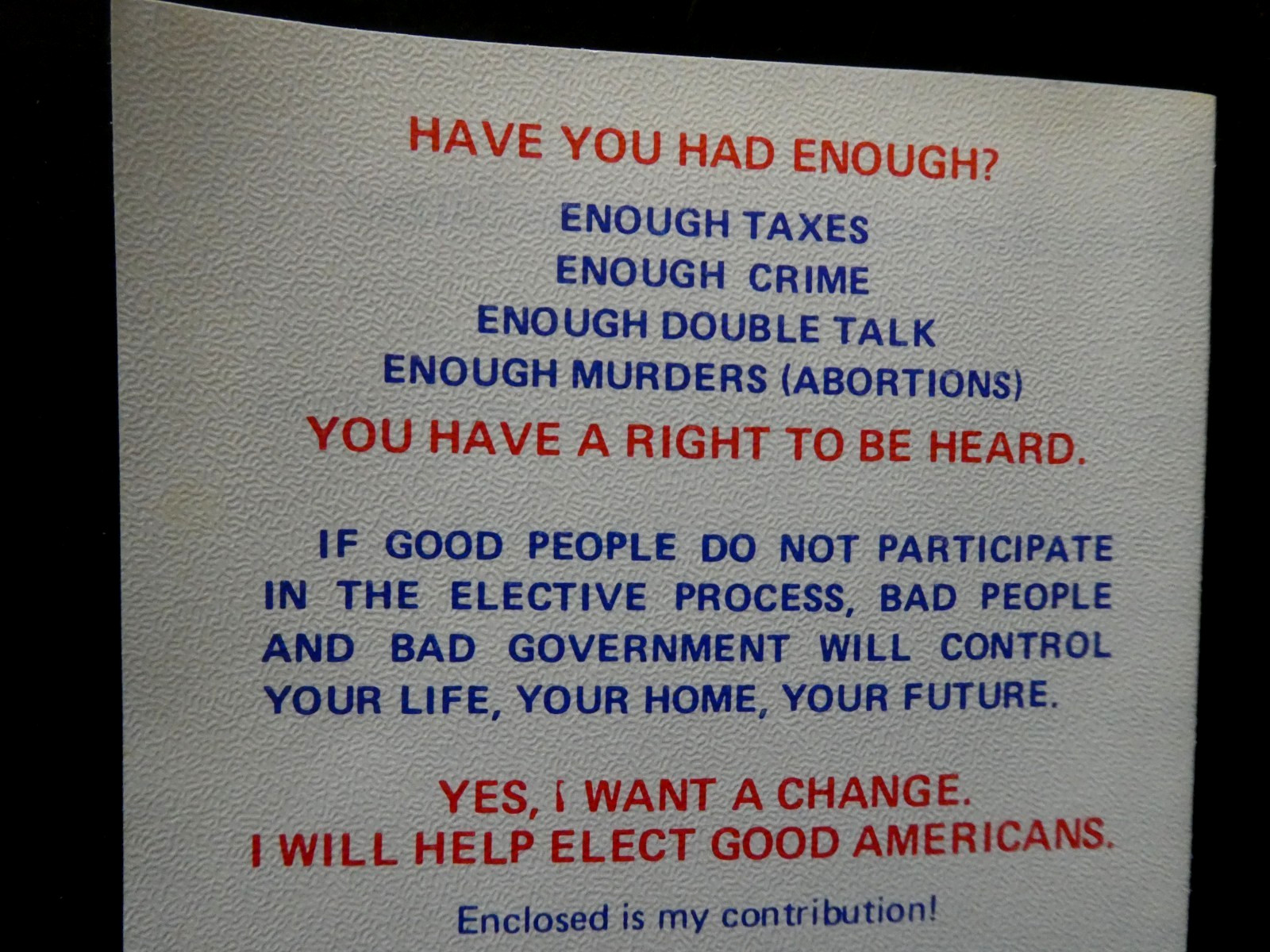 1976 Lester Maddox For President Brochure Cards Georgia Governor segregationist