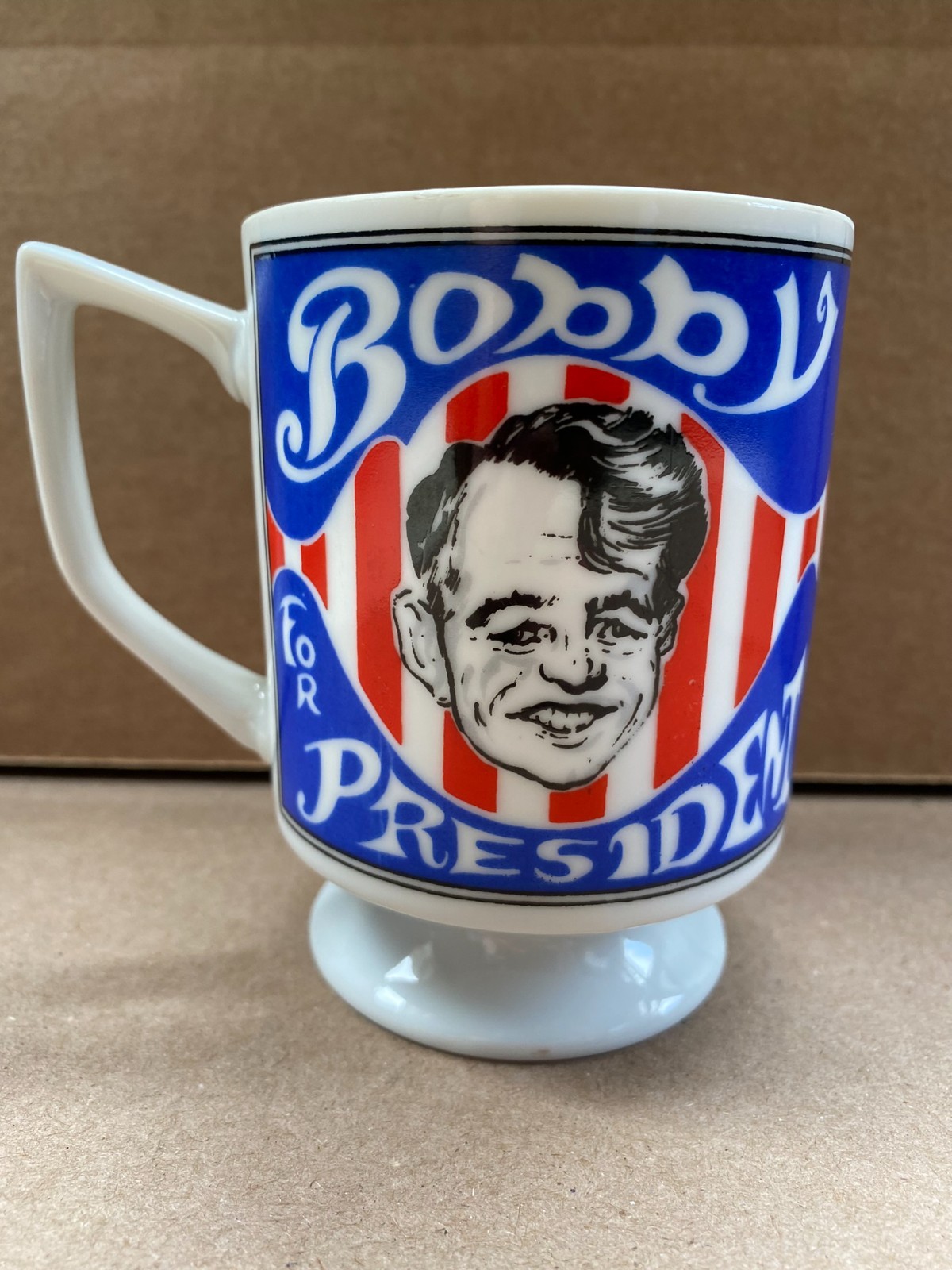 Robert Kennedy Bobby for President Mug 1968 Mann Made Mugs Excellent Condition