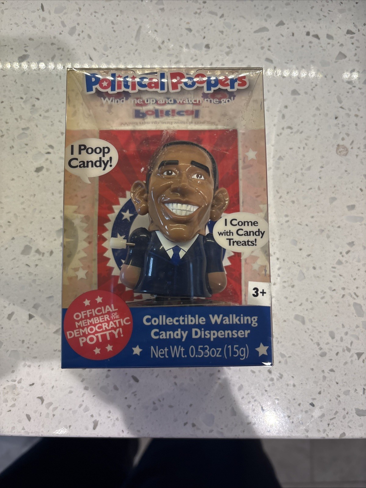 Obama olitical Poopers Wind Up Candy Dispenser Democratic P Humor NEW