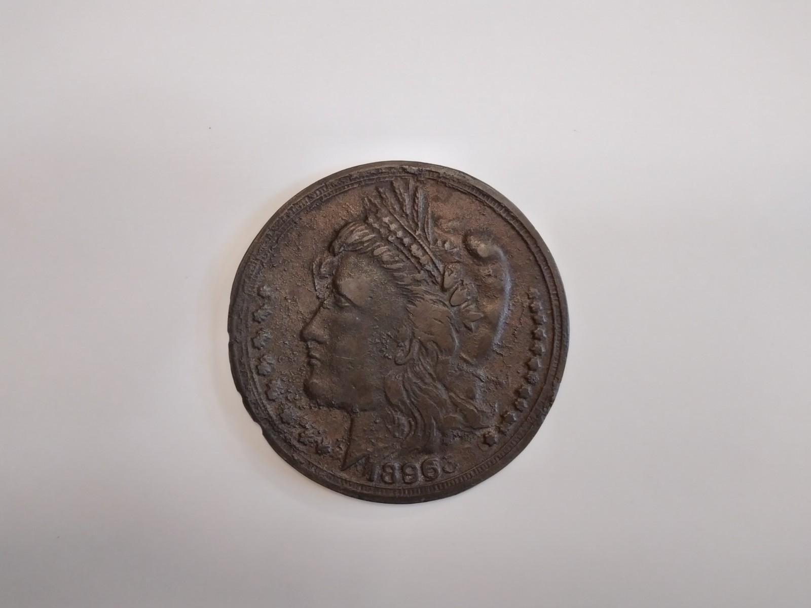 1896 William Jennings BRYAN MONEY Liberty 16 TO 1 NIT 3.5″ Antique Coin Souvenir