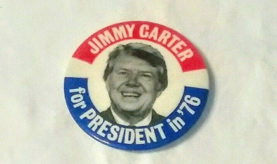 Jimmy Carter for President 1976 Campaign Button Pin Georgia Democrat Candidate