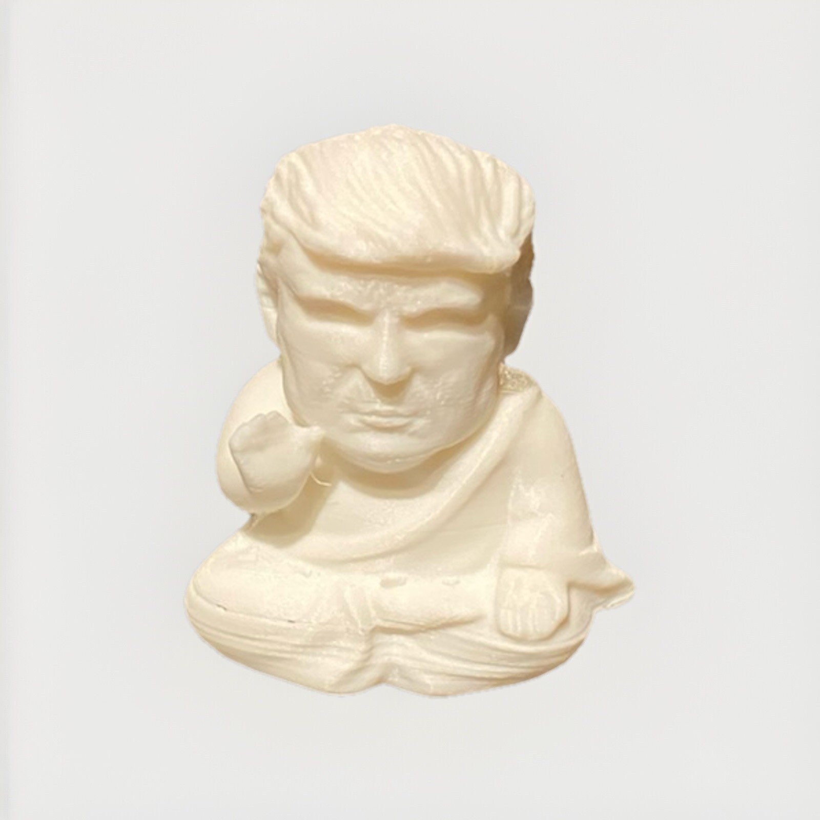 President Donald Trump 3d Printed Buddha Statue 2inches Tall White