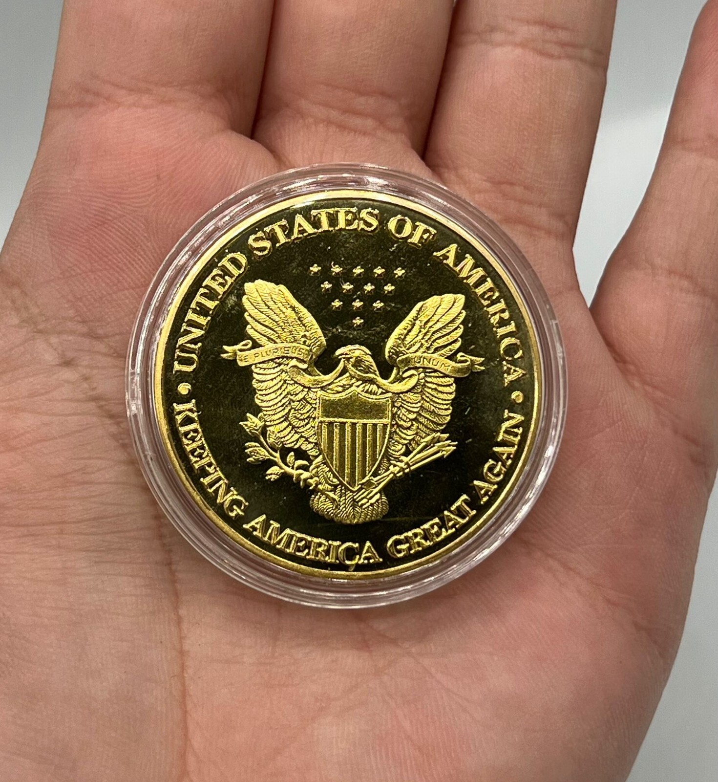 President Donald Trump Coin Gold Silver Plated Keeping America Great Again