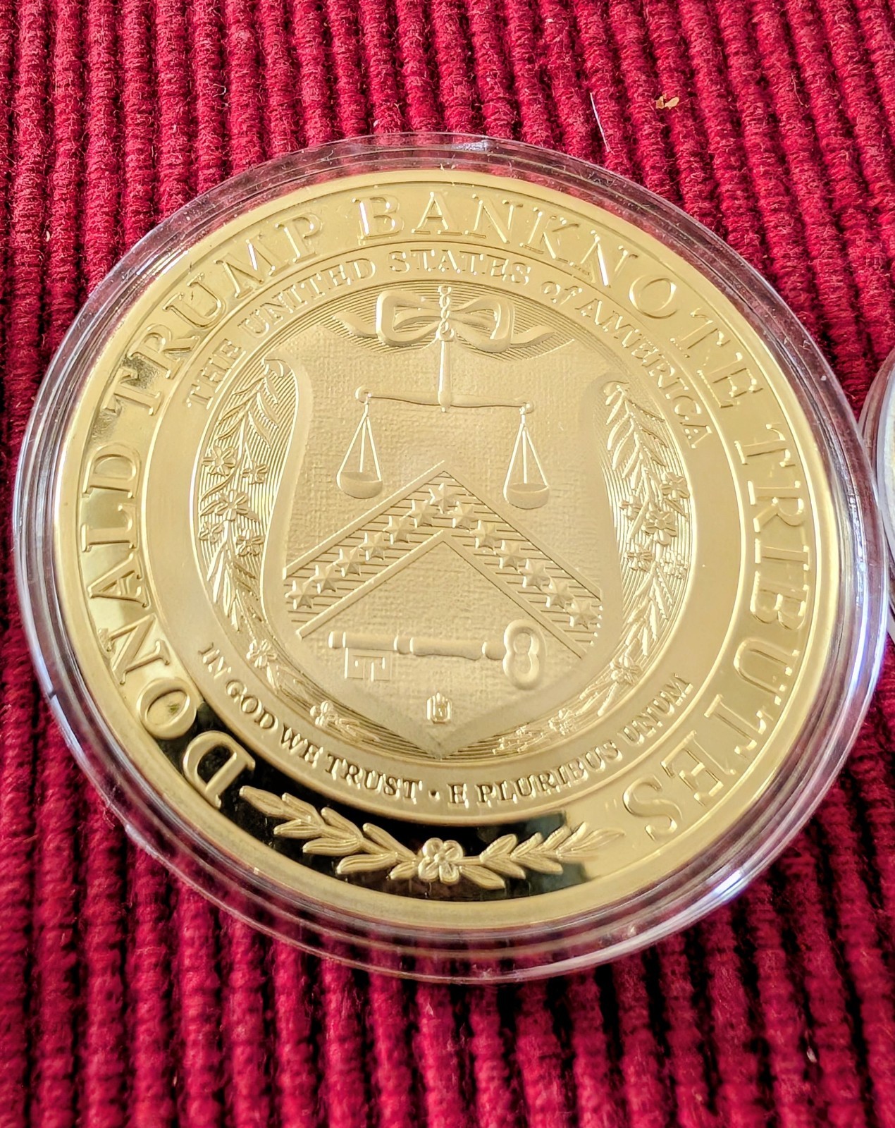 10 Gold/Silver Plated Donald Trump Coins in Protective Holders. MAGA.