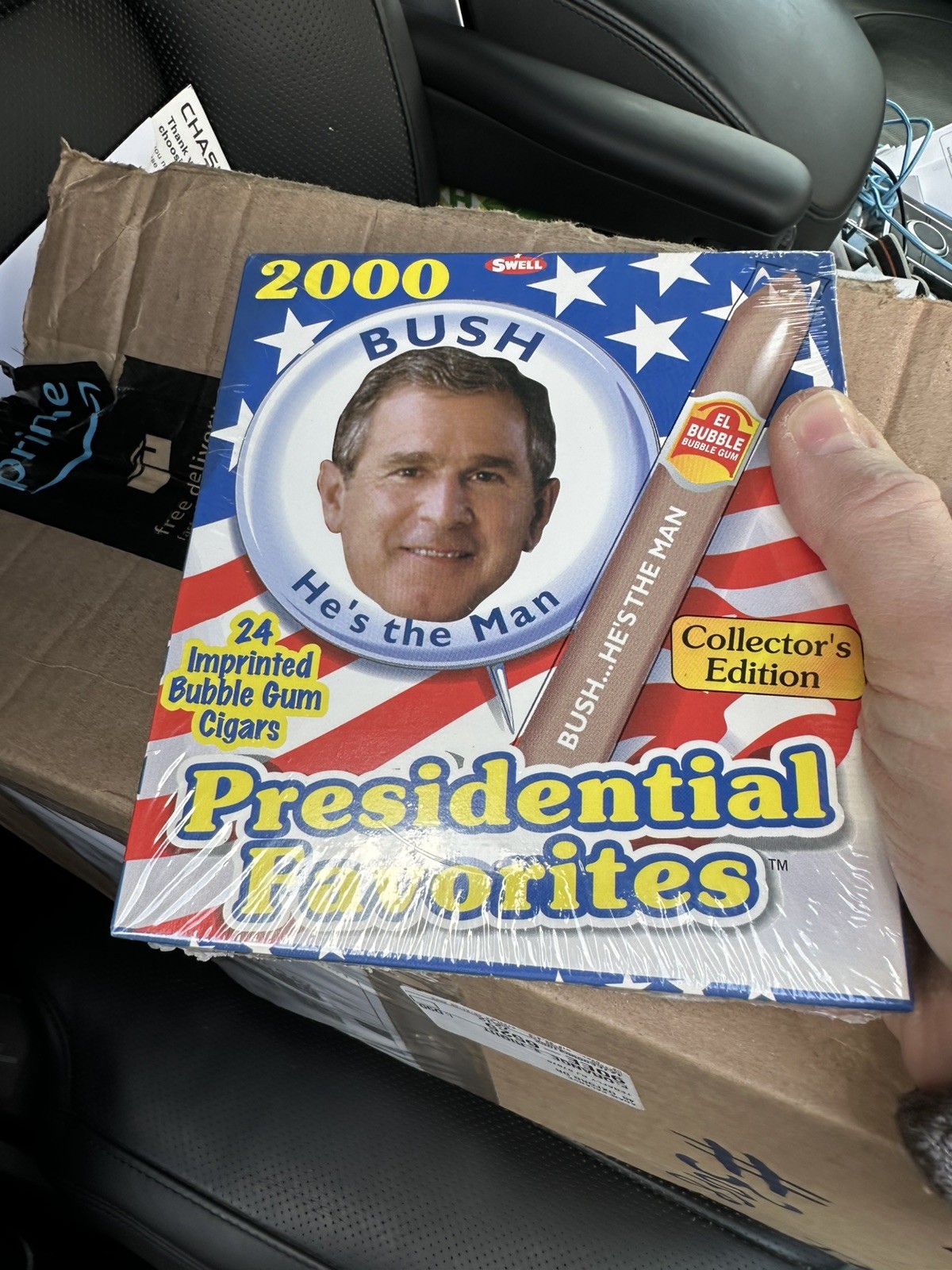 George Bush Bubble Gum Cigars 2000 Sealed Box Presidential Favorites 24 Pcs MIB