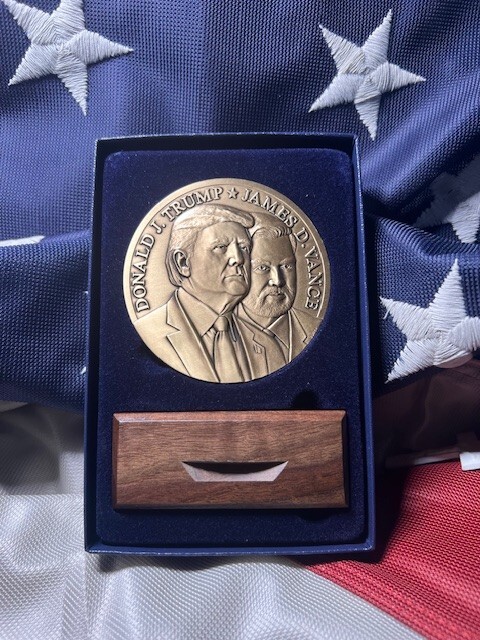 2025 Donald Trump and J.D. Vance Proposed Official President Inaugural Medallion
