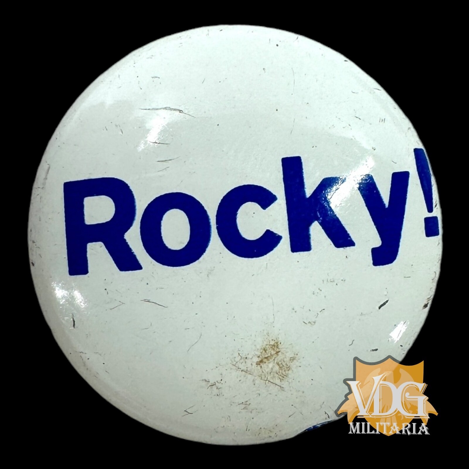 Vintage “Rocky!” Political Campaign Button – Rockefeller – GOP – 1970s #Y100