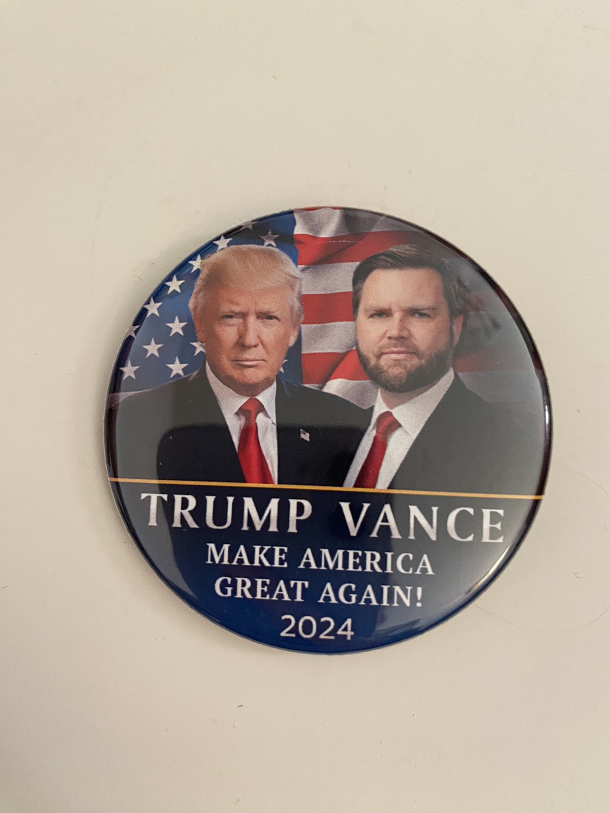 Make America Great Again 2024 Trump Vance Pin Back Button P63