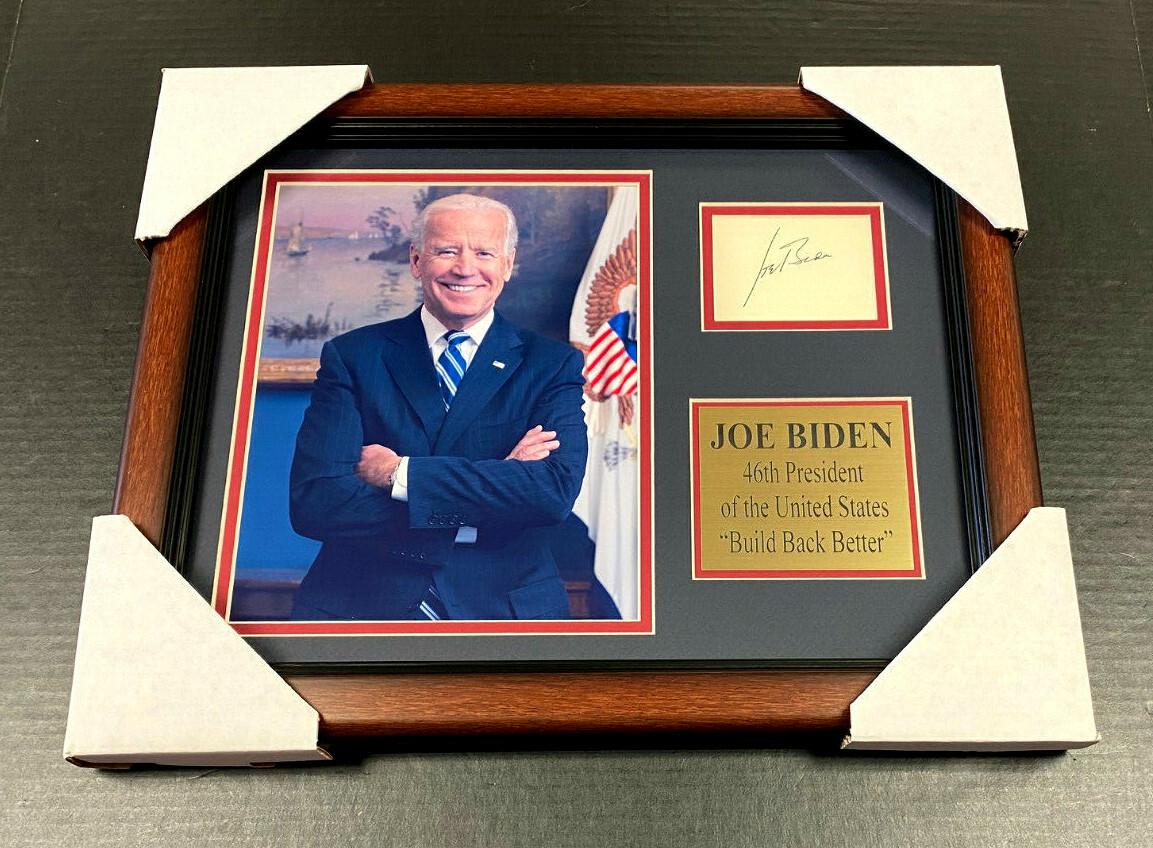 JOE BIDEN 46TH US PRESIDENT AUTOGRAPHED REPRINT Facsimile FRAMED 8×10 PHOTO