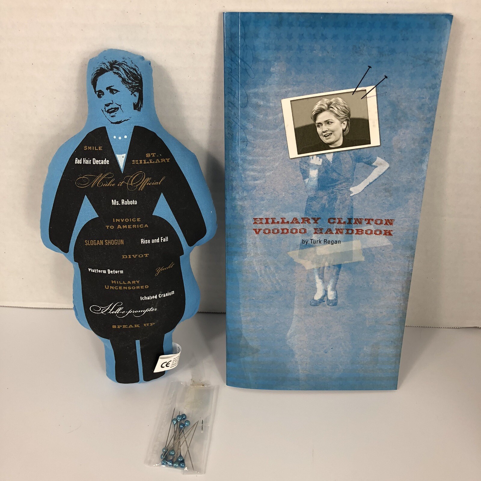 Toy Hillary Clinton Voodoo Doll Kit 2007 Handbook Liberal Democrat Collectable
