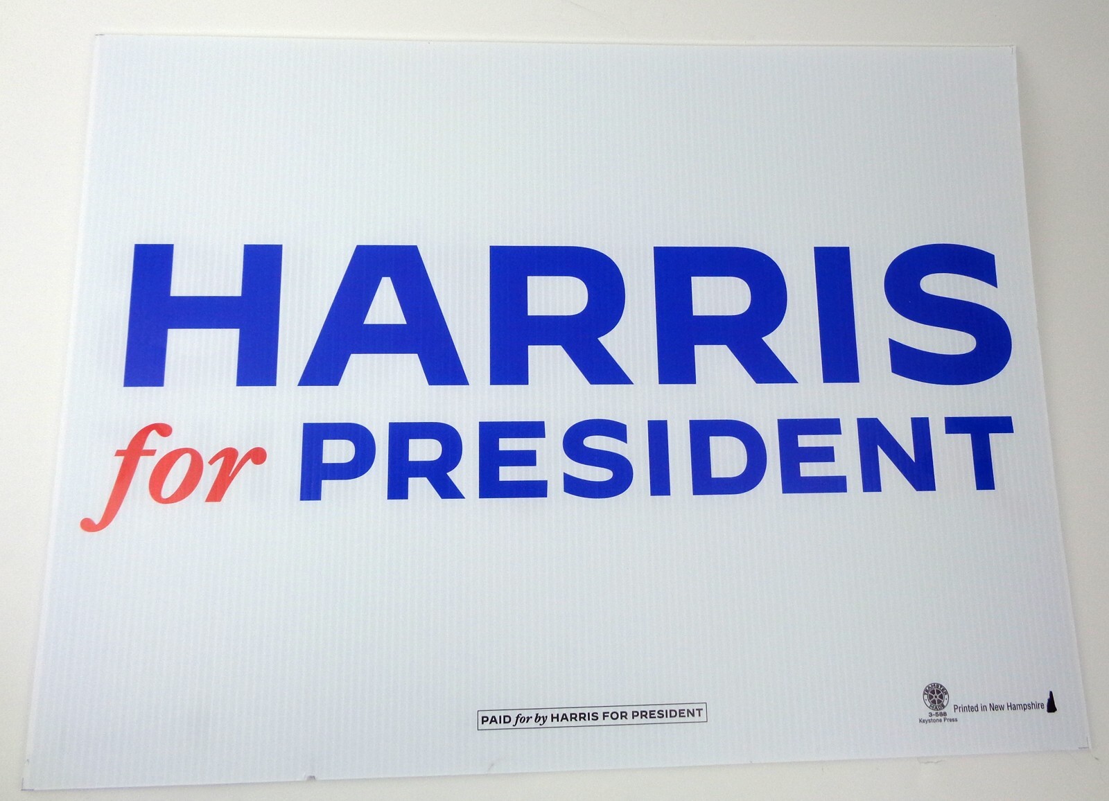 Kamala Harris For President 2024 Official Campaign Yard Sign Poster
