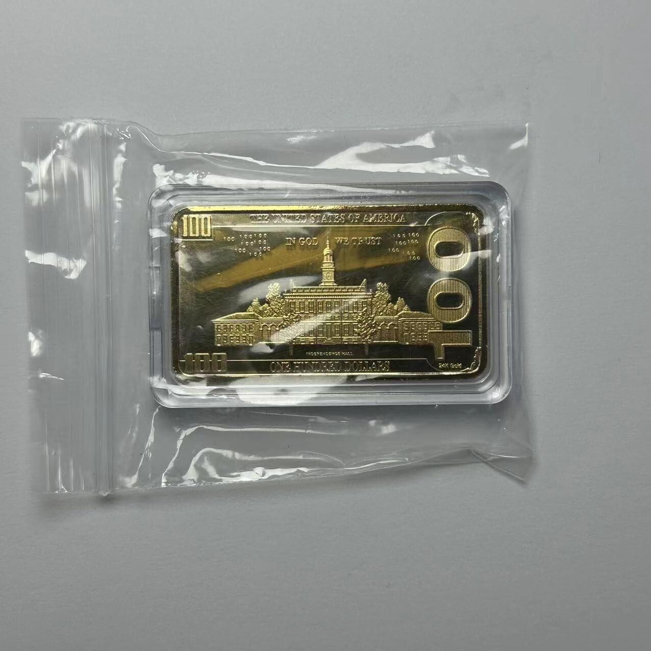 Donald Trump 24K Gold Plated $100 Bar – Collectible Coin/Bar In Protective Case