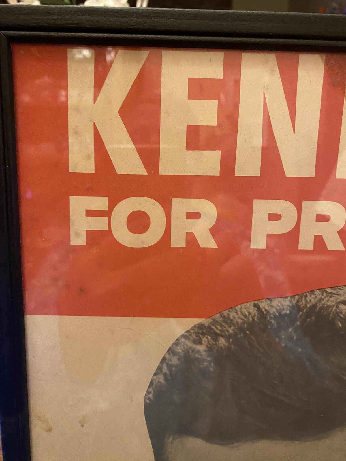 Original 1960 John F Kennedy Campaign Poster Framed Leadership For The 60’s
