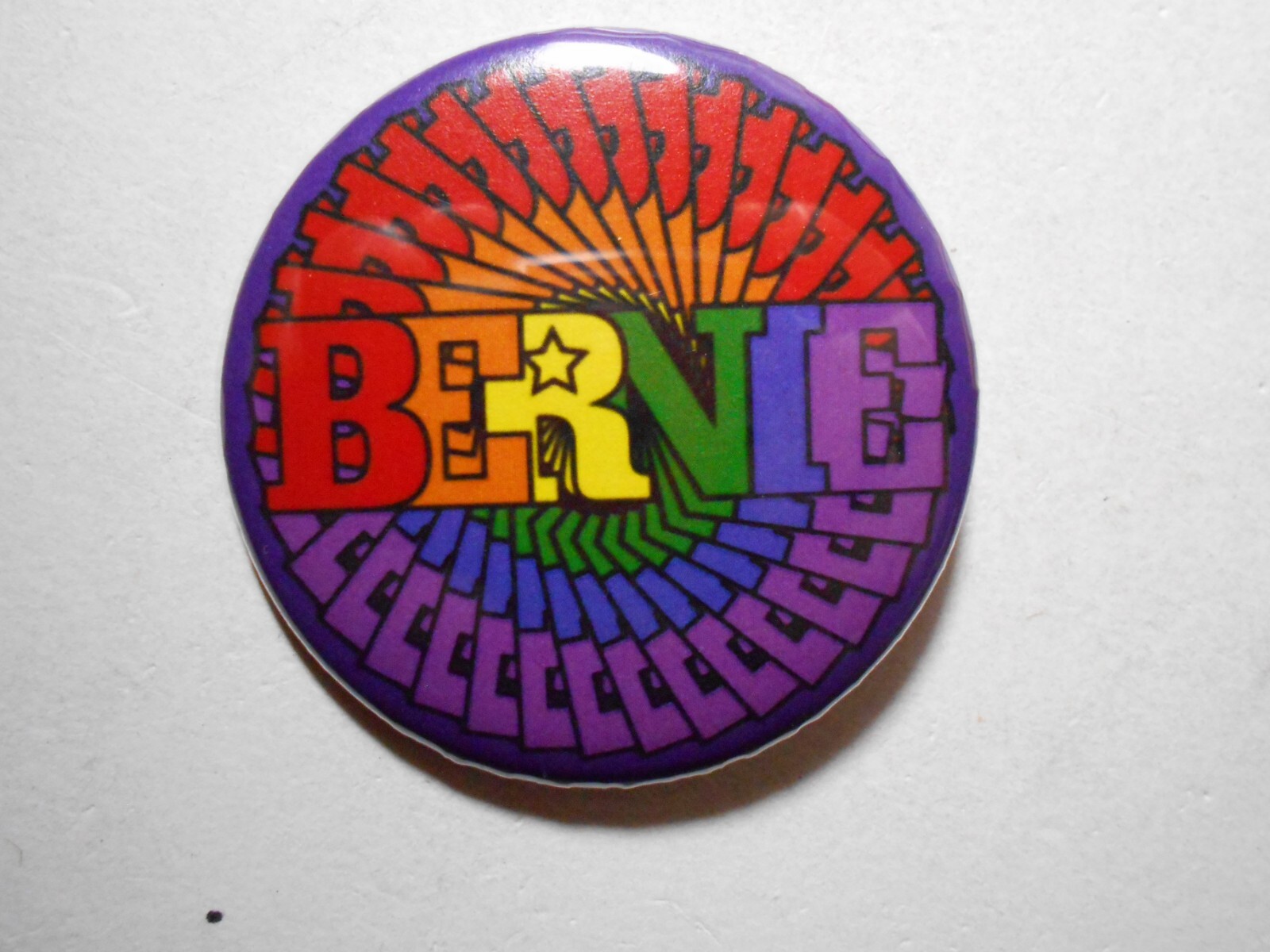 2-1/4″ 2020 Bernie Sanders for President – Bernie in rainbow colors