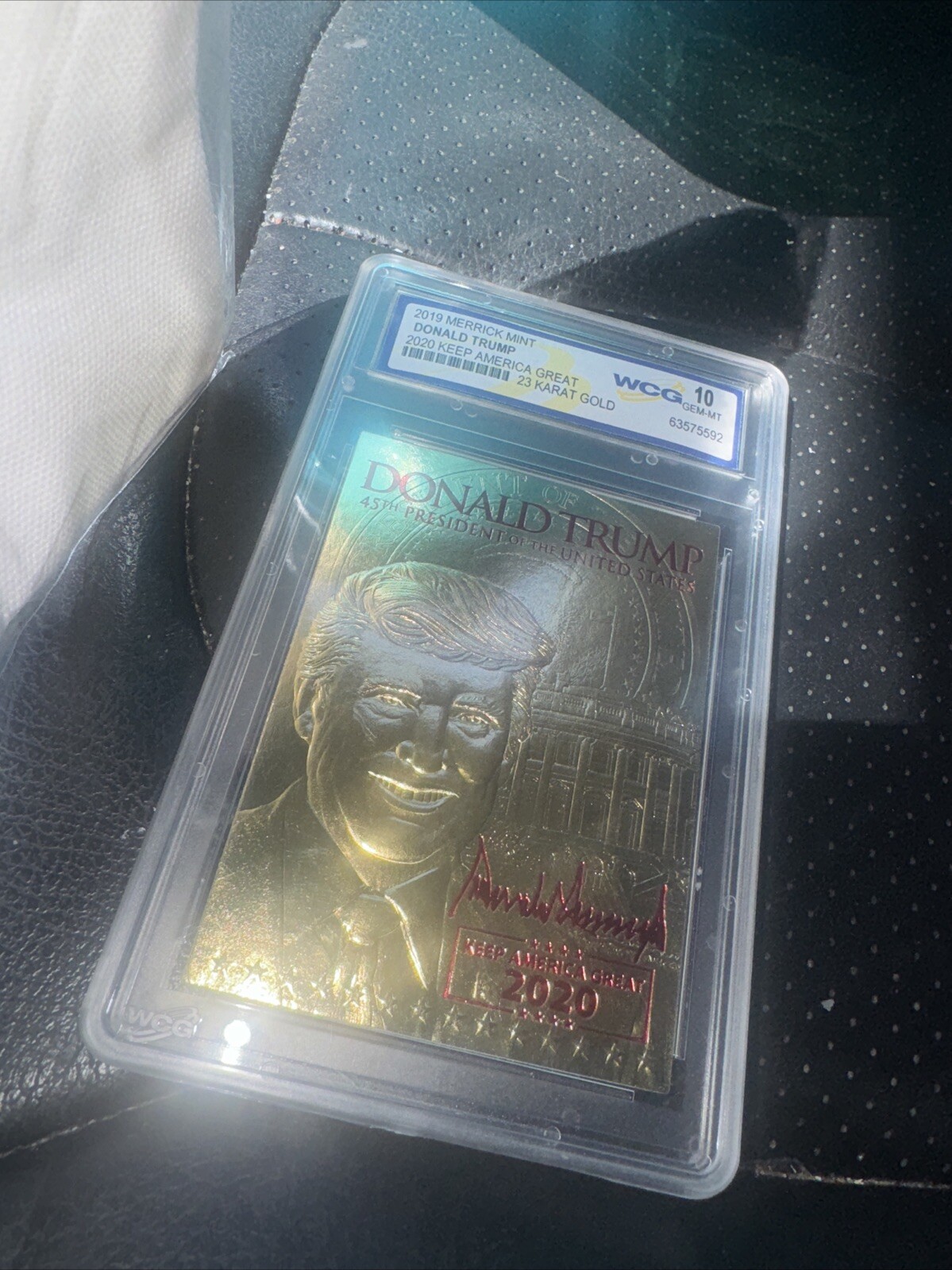 2017 Merrick Mint Donald Trump 23KT Gold 45th President WCG 10