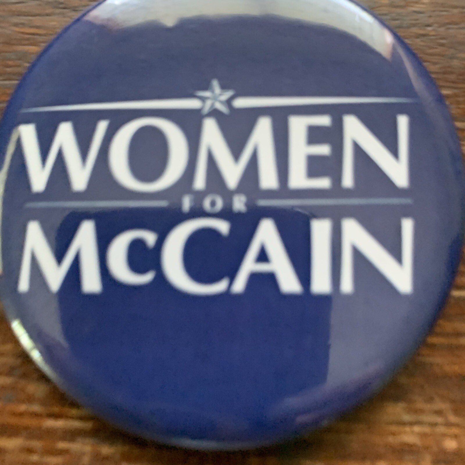 Women For McCain Political Campaign Pinback Button