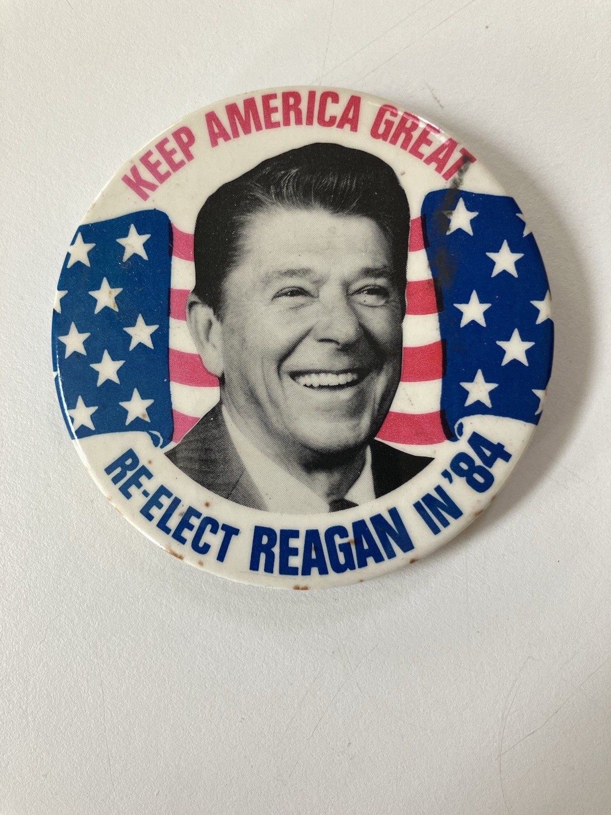 1984 Ronald Reagan Keep America Great Again Political 3 Inch Button