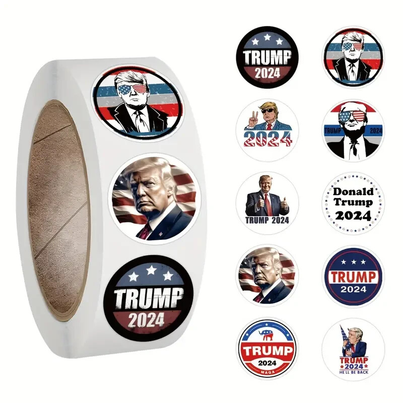 2024 Donald Trump Stickers Sticker Roll nice small stickers 500Pcs