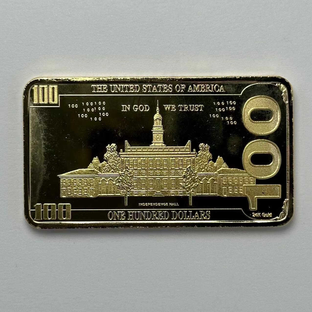 Donald Trump 24K Gold Plated $100 Bar – Collectible Coin/Bar In Protective Case