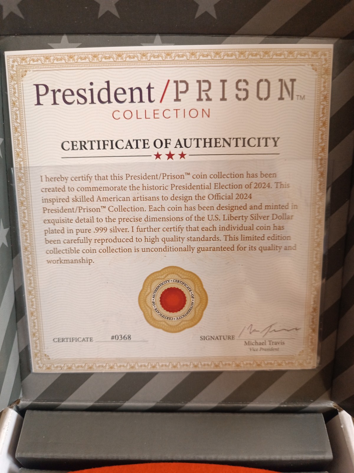 President or Prison Collection 2024 Trump Biden Commemorative Coin Set /59