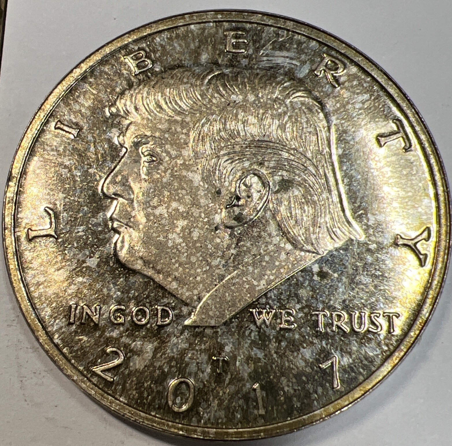 2017 Steel Trump Coin – Circulated 45th President. Free Shipping Lot 82.x