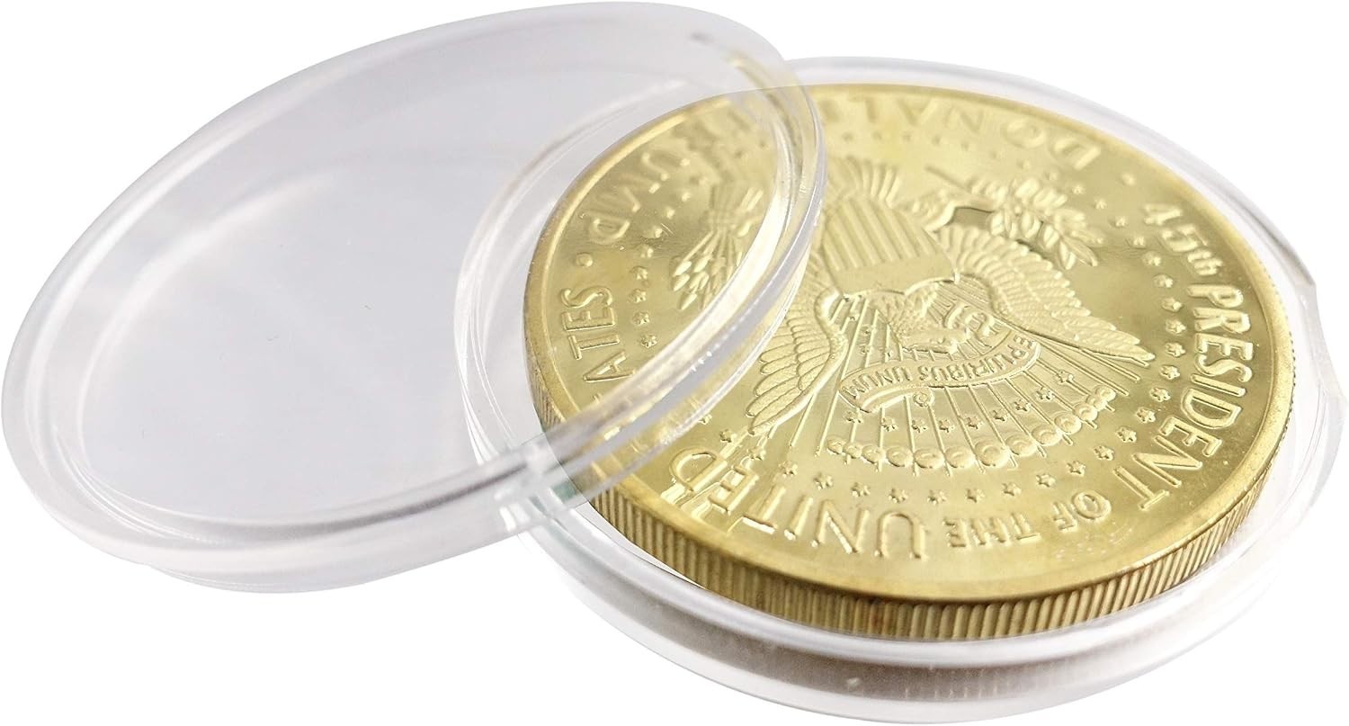2024 Donald Trump Gold-Plated Coin with Case – Perfect Collectible for Fans