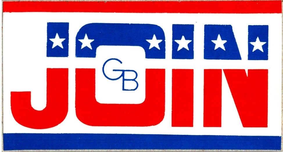 Join GB George Bush Sr. Presidential Campaign Sticker 1988 or 1992 Republican