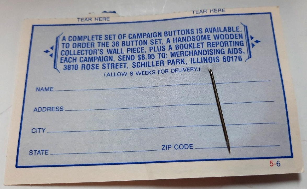 Vintage Lot of 2 AMOCO Oil Reproduction Political Pins: Campaign of 1896 & 1904