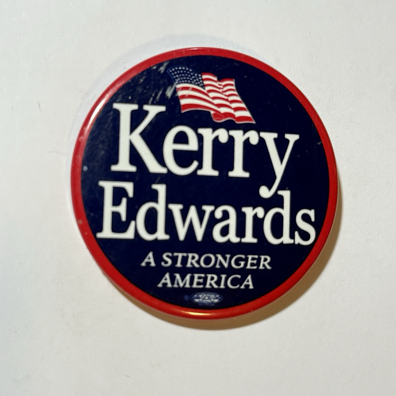 John Kerry Edwards Presidential Campaign Button Pinback A Stronger America 2004
