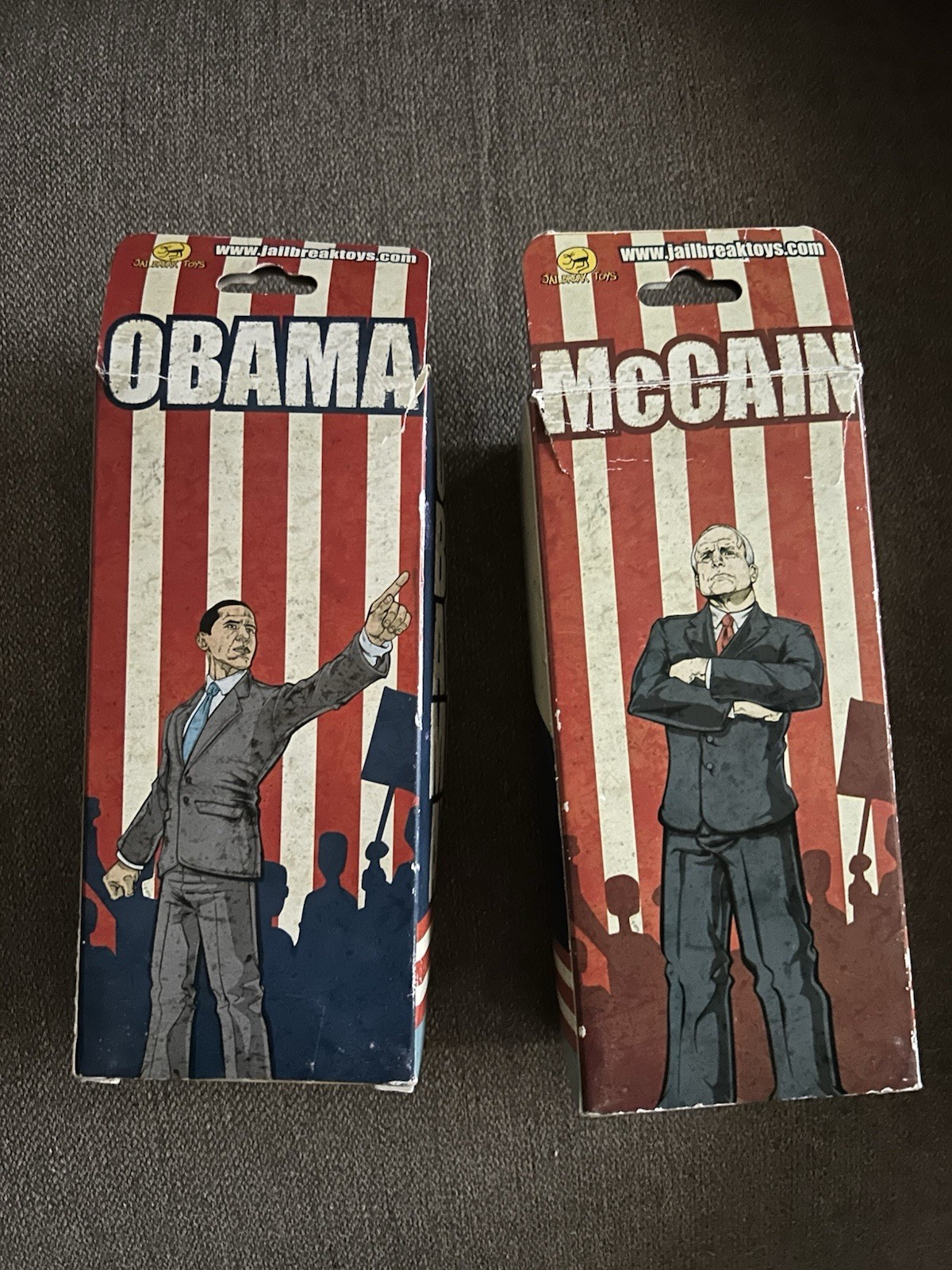Obama McCain Figurines 2008 Set of 2 Limited Edition Collectible Dolls NIB Rare