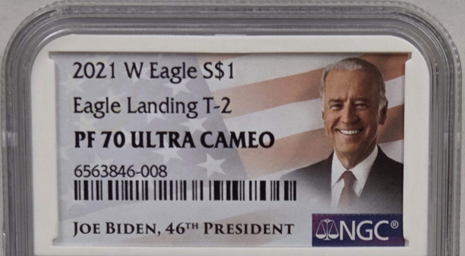 2021 W Eagle Landing T-2 PF70 Ultra Cameo President Joe Biden 46th President NGC