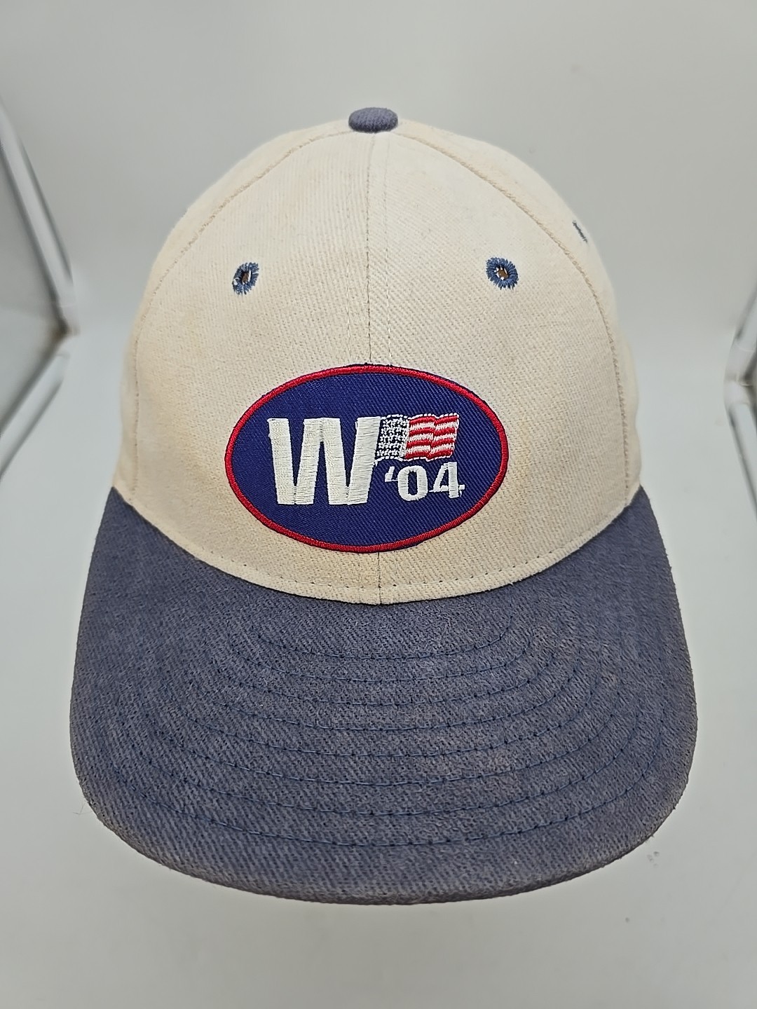 Vintage W 04 George Bush Campaign Hat Snapback Baseball Cap Strapback Oval Print