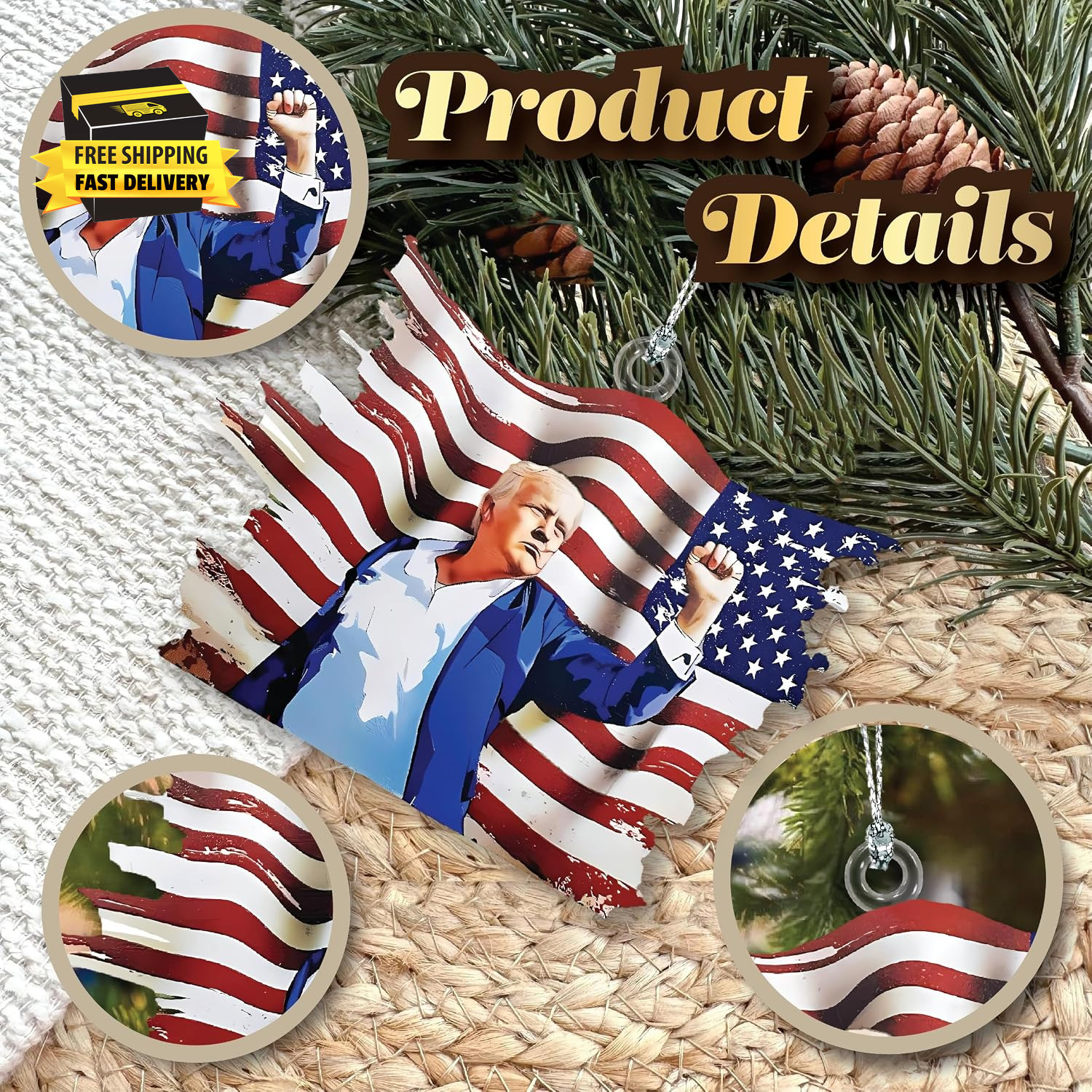 Trump Gifts, Trump Ornament 2025, Trump Tree Ornaments, Donald Trump Gifts, Dona