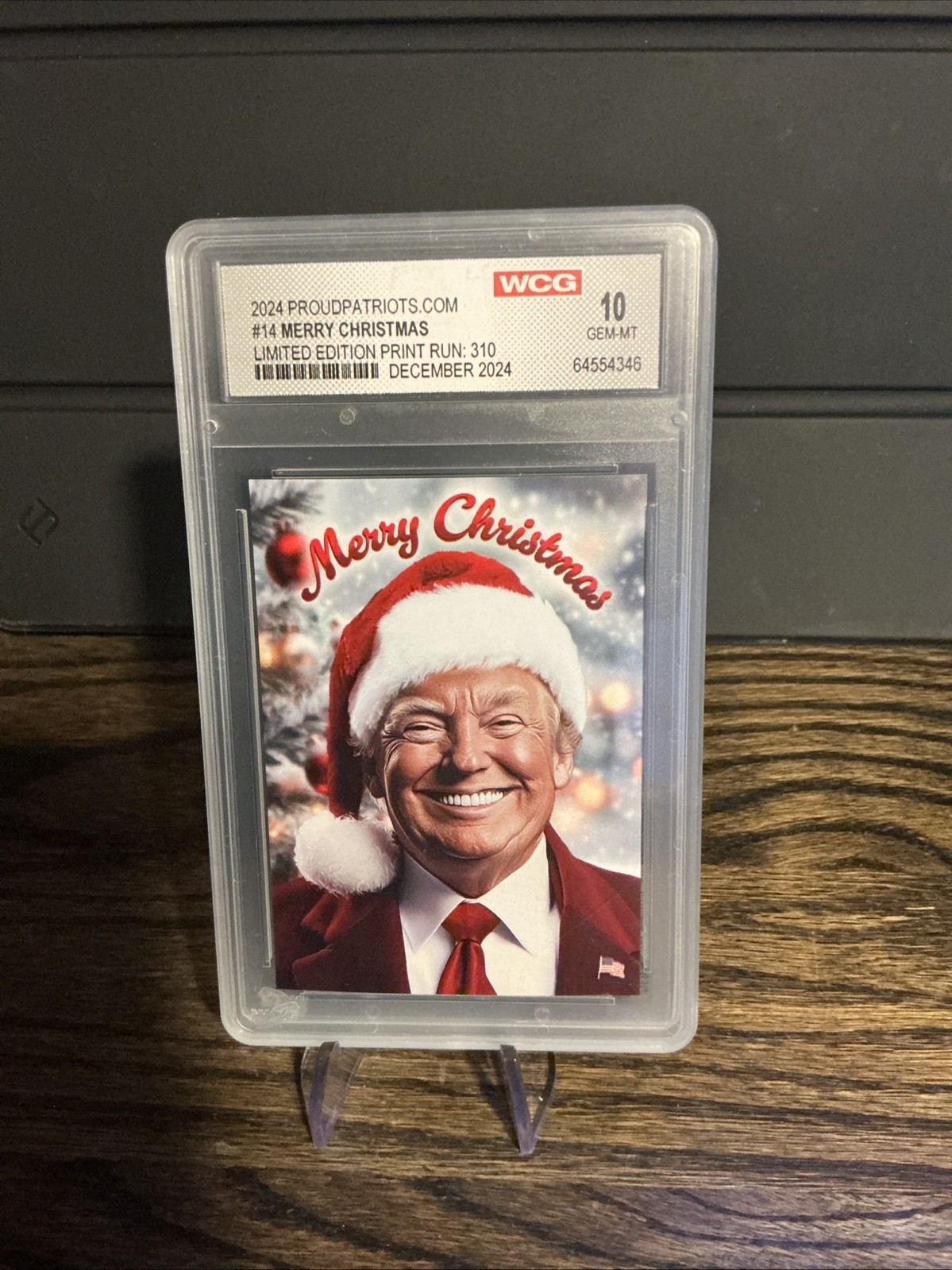 December 2024 Proud Patriots Donald Trump Trading Card – Merry Christmas