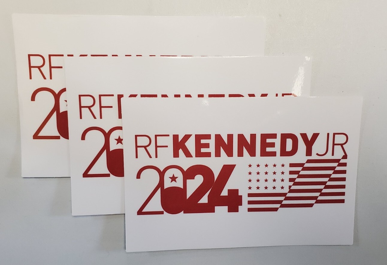 Robert F. Kennedy Jr. President 2024 Bumper Stickers 3 PACK LOT