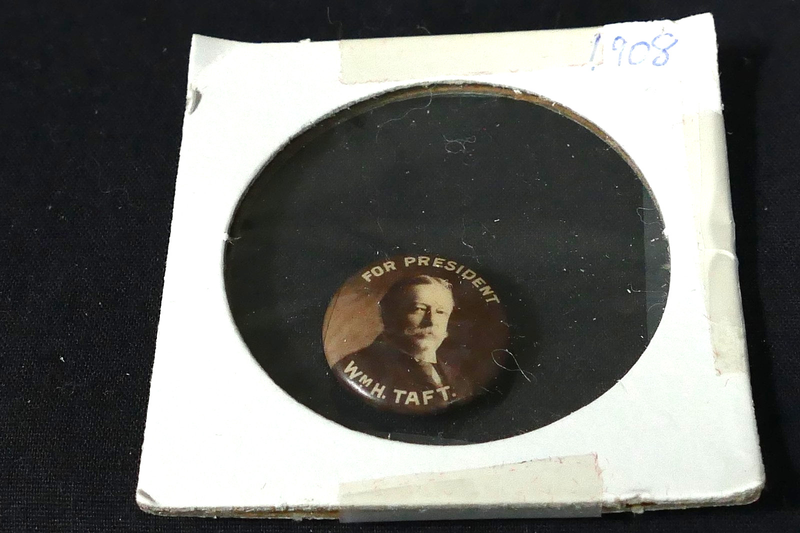 Tiny 1908 William Howard Taft For President Presidential Campaign Button 5/8″