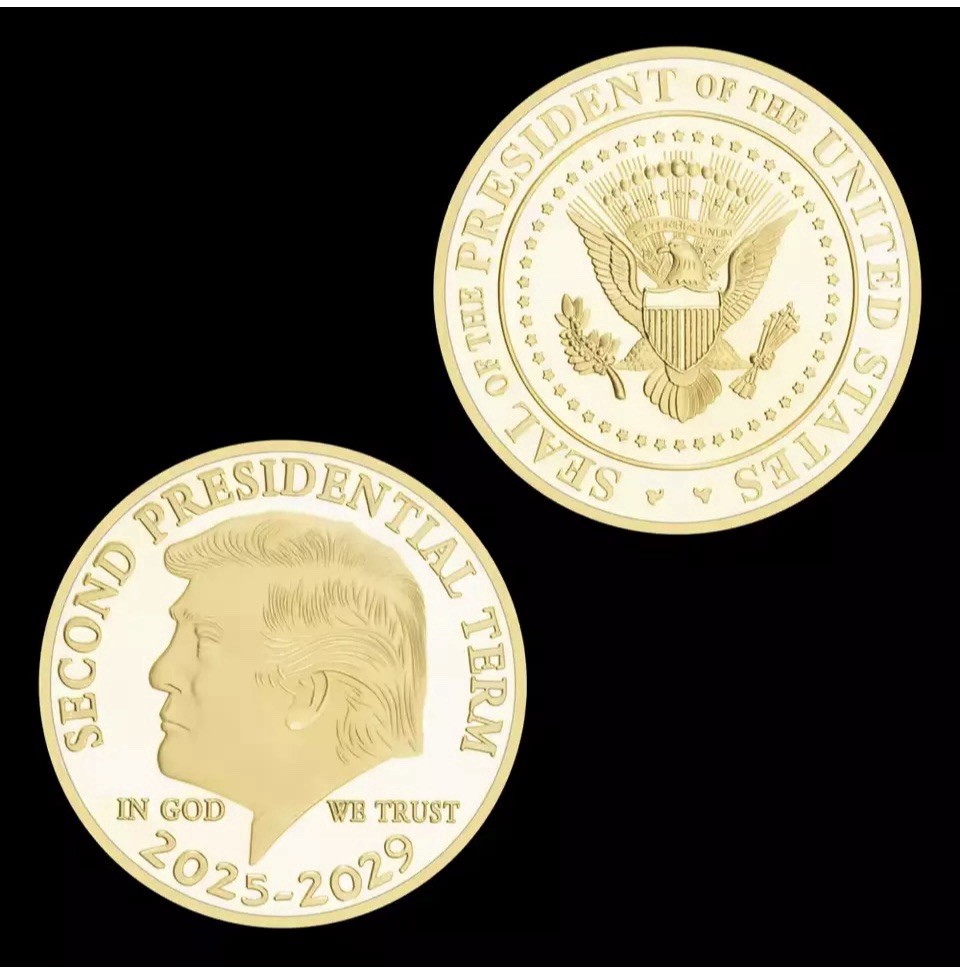 Commemorative Trump Coin Second Term 2025-2029 President Donald Trump