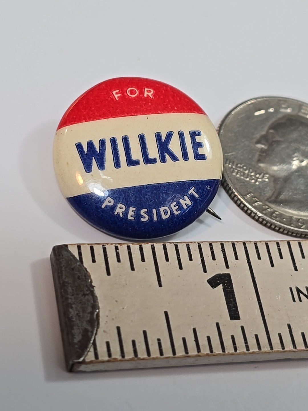 Willkie for President Campaign Button Pin Failed 1940 Republican Novelty