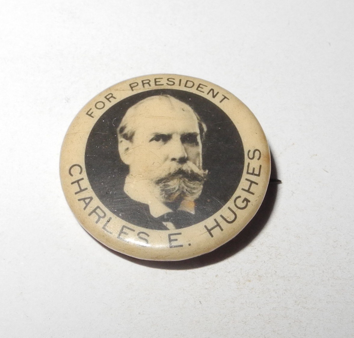 1916 Charles E. Hughes Political Campaign President Election Button 7/8″ Pin