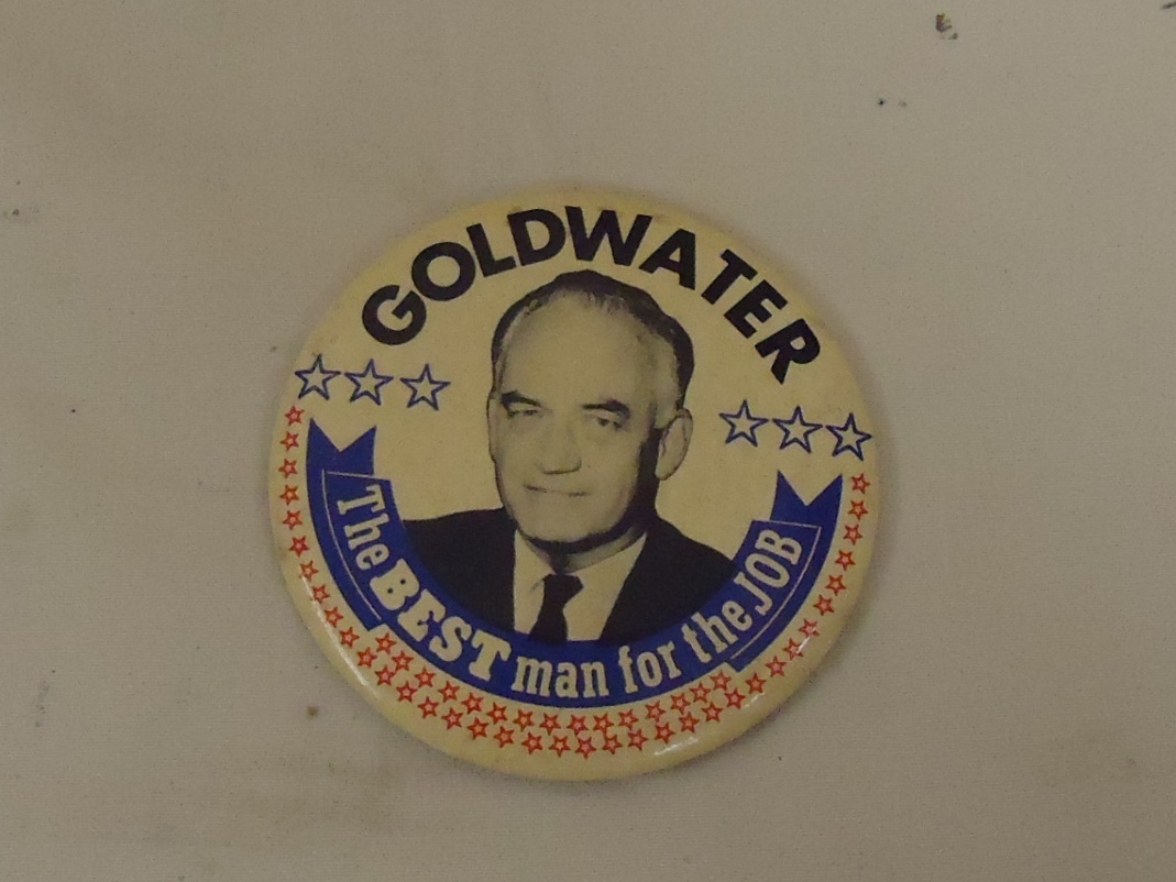 Custom Made Political Pin 3 1/2in x 1/8in Election Goldwater Vintage Metal