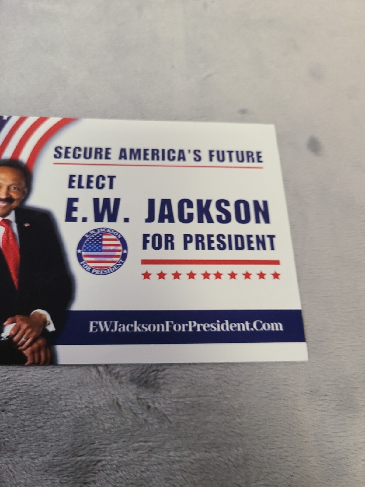EW Jackson 2024 Presidential Candidate Fan Pack!! Rare!! Iowa Sticker & Flier