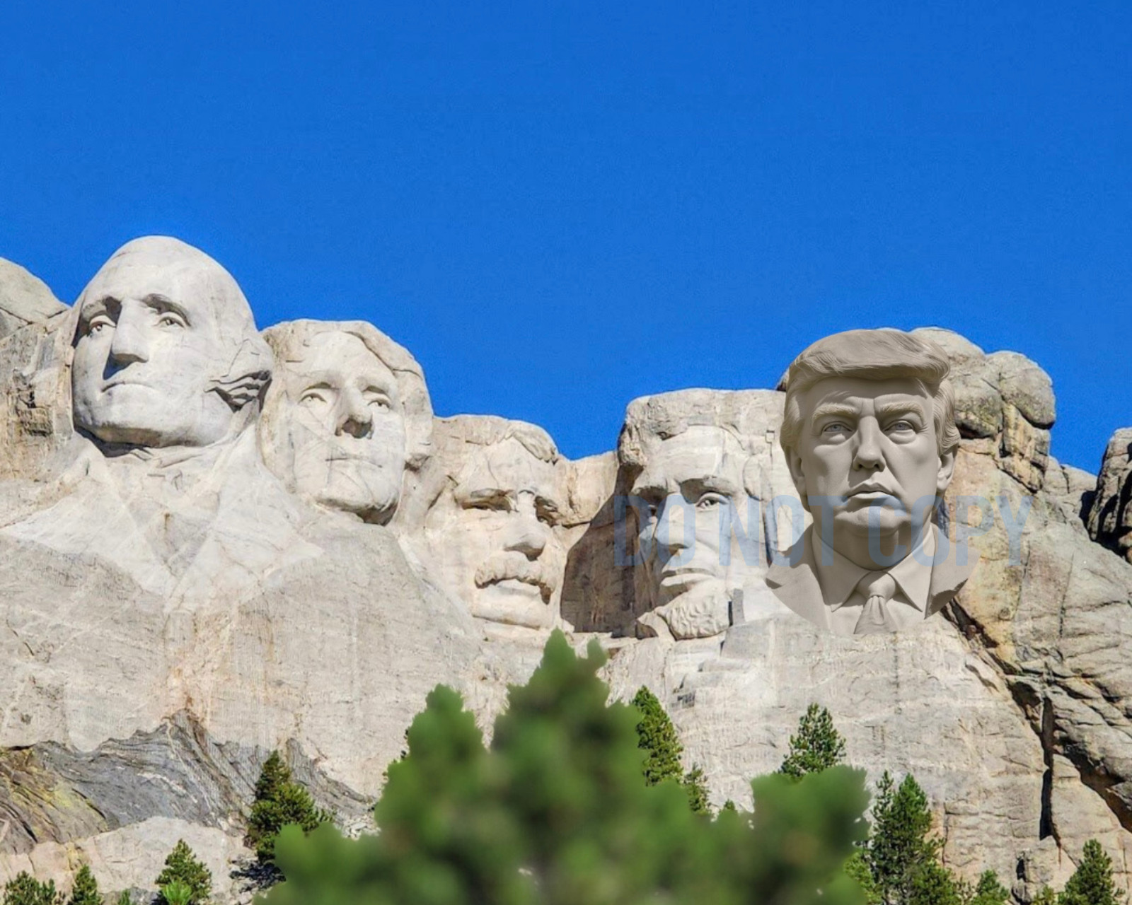 Donald Trump on Mount Rushmore 8×10 Picture Original Artwork OOAK Photo USA!