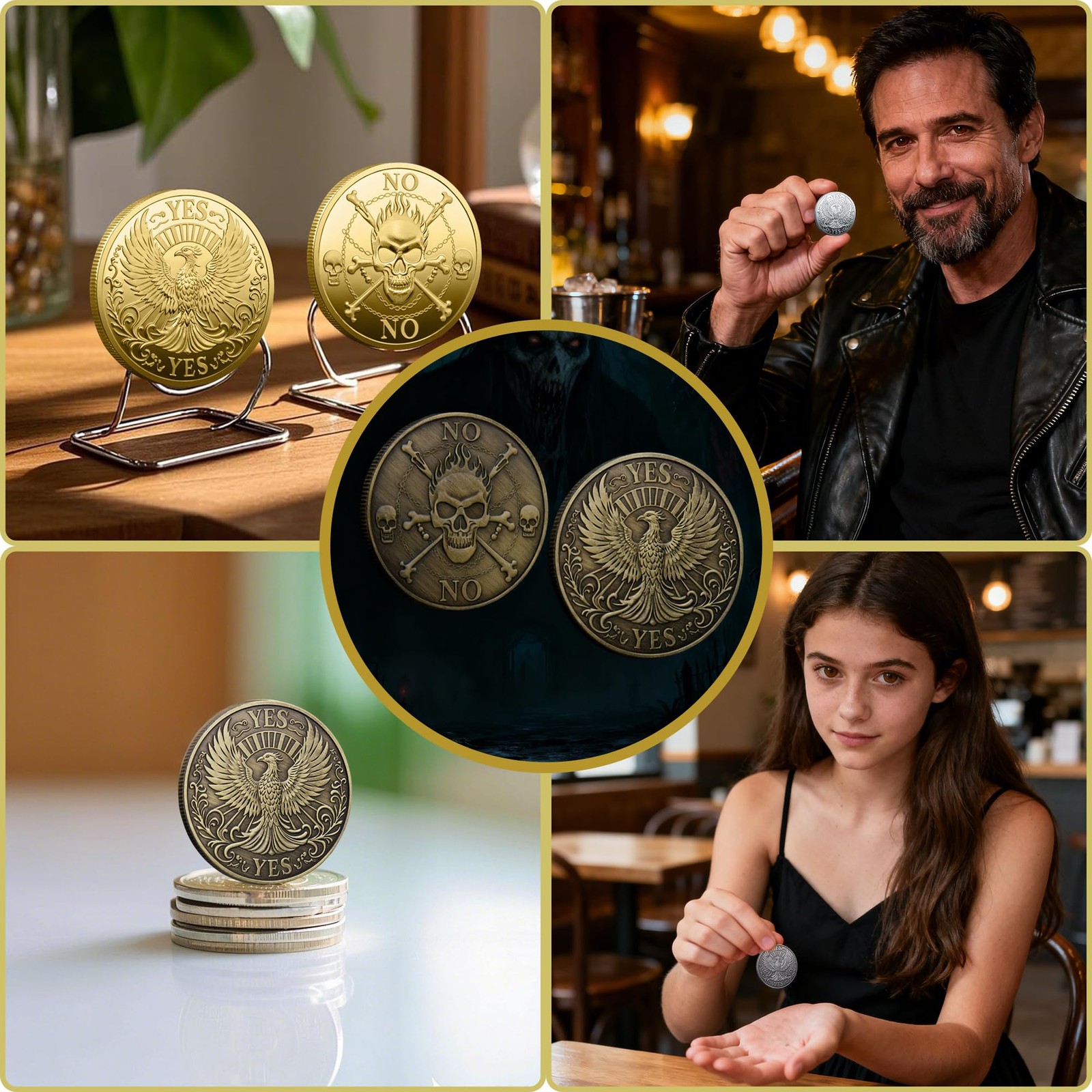 Yes/No Decision Coin – Double-Sided Challenge Coin for Making Decisions – Fun…