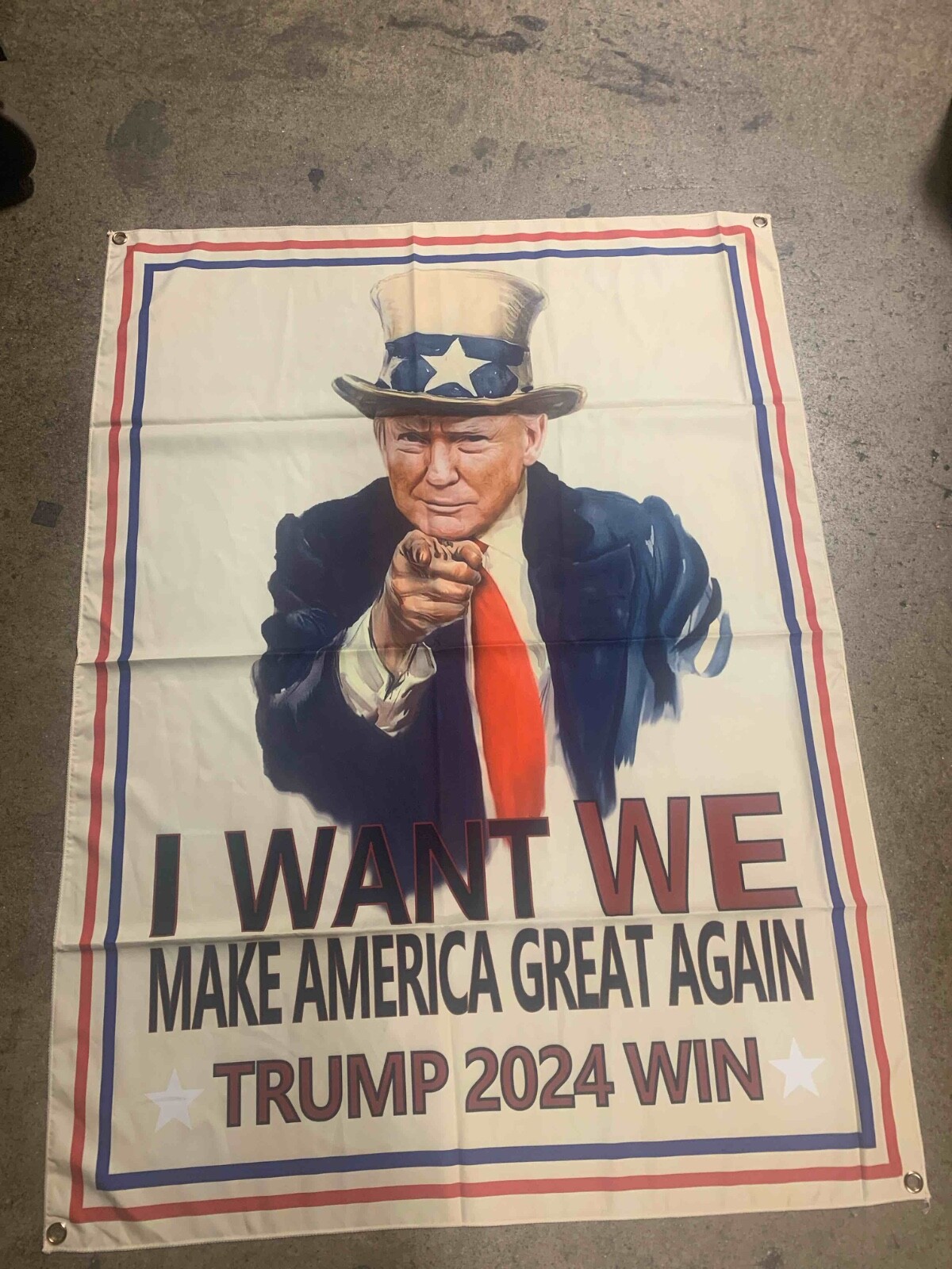 Trump Tapestry, 30” x 40” MAGA “I Want We To Make America Great Again” FREE SHIP