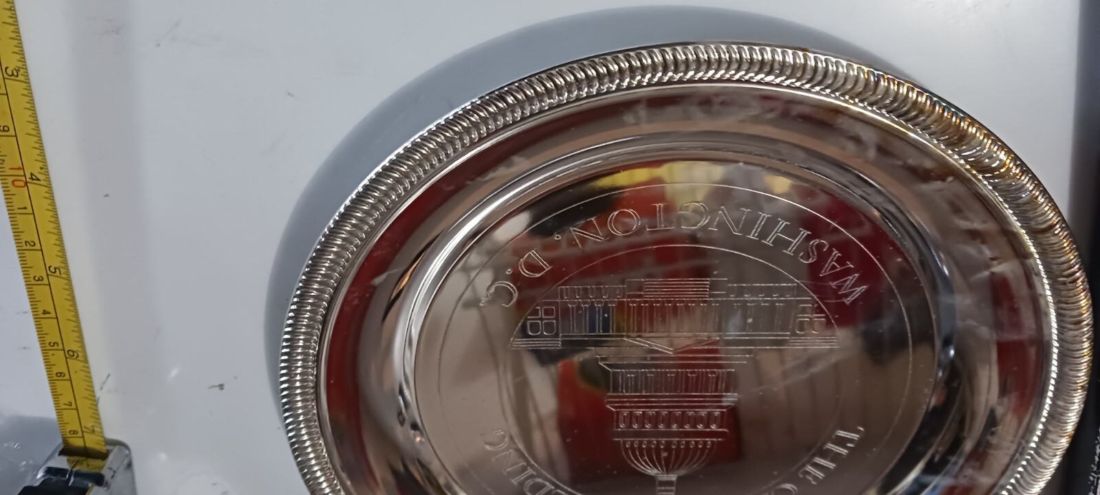 THE CAPITOL BUILDING WASHINGTON DC 8″ SILVER PLATE W BOX