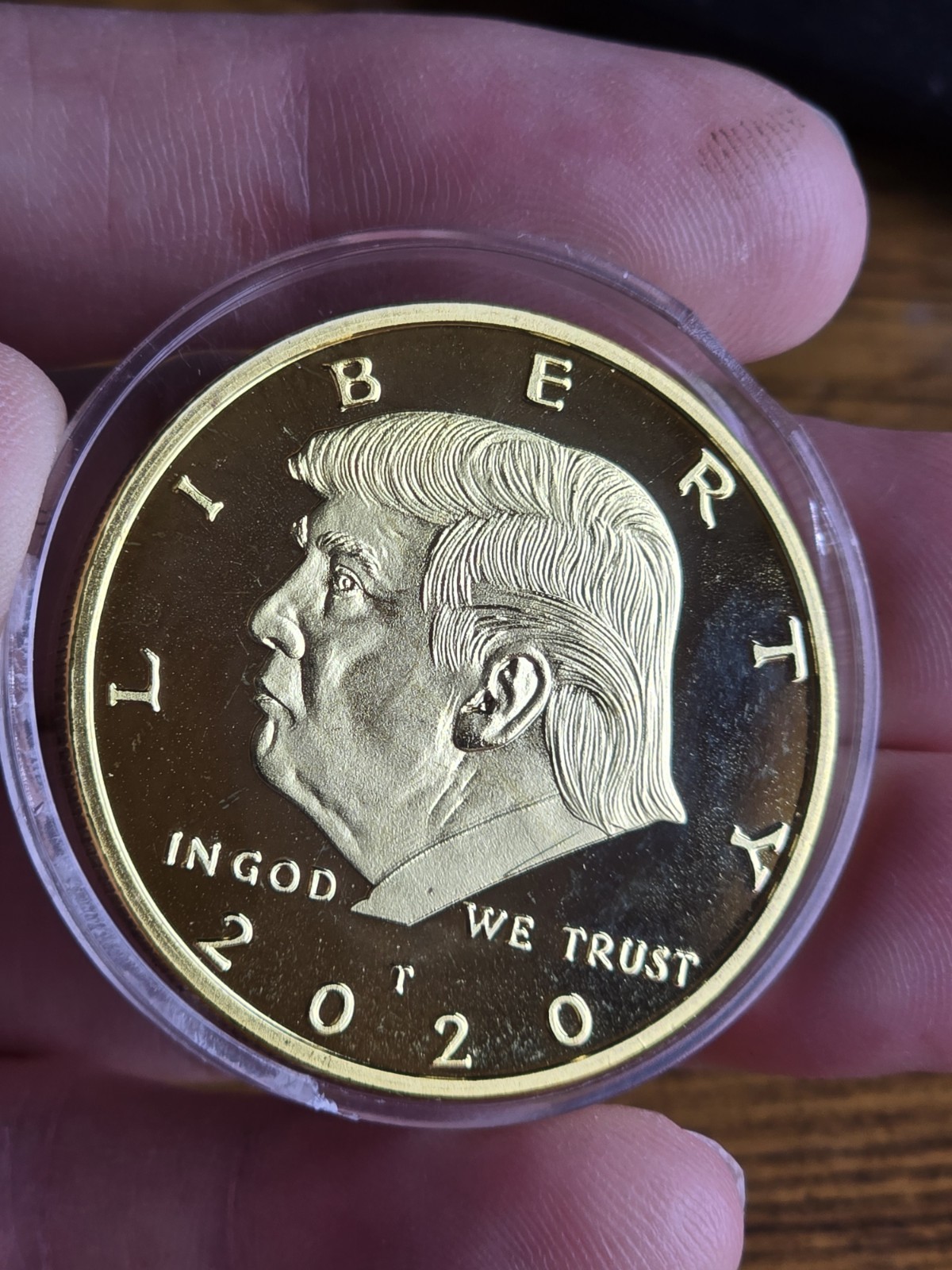 2020 DONALD TRUMP GOLD / SILVER PLATED COIN 45th PRESIDENT FAST Ship