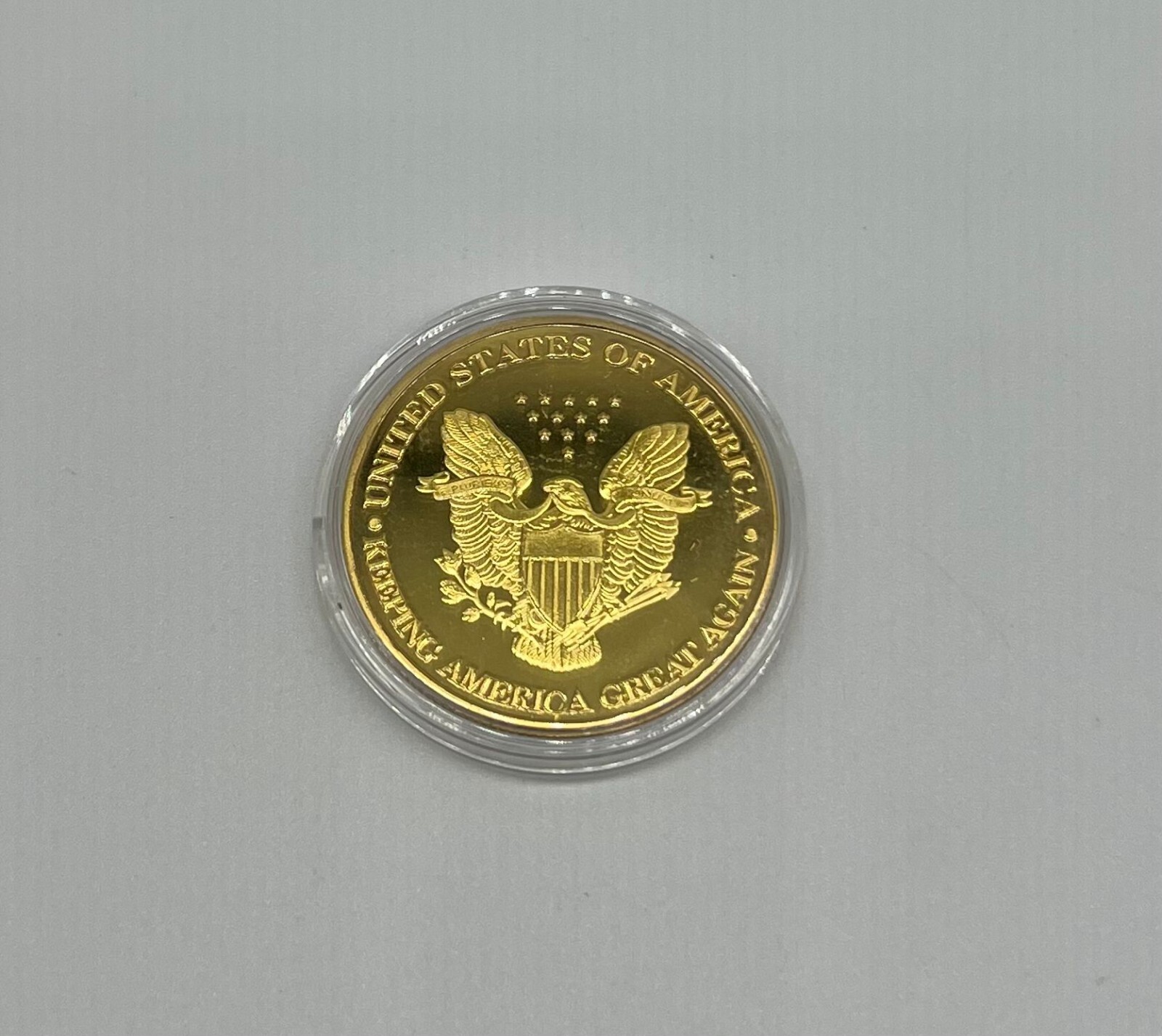 President Donald Trump Coin Gold Silver Plated Keeping America Great Again