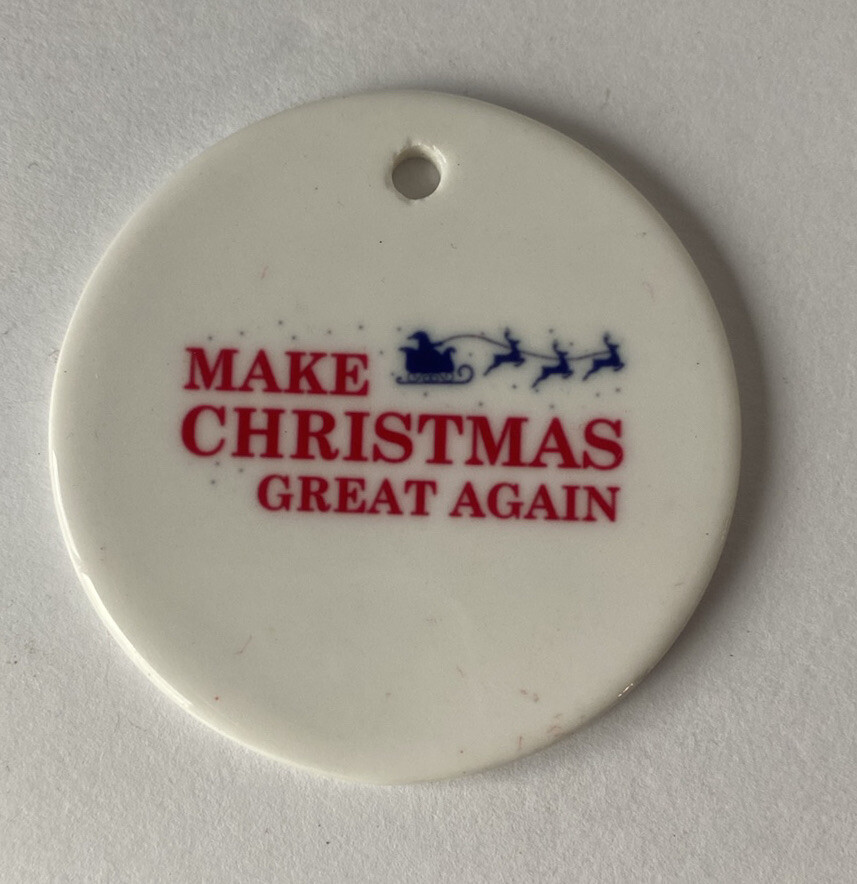 President Trump MAGA Make America Great Again Flat Christmas Tree Ornament 2016